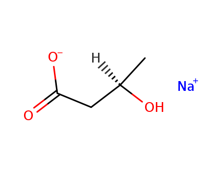 13613-65-5,(R)-(-)-3-HYDROXYBUTYRIC ACID, SODIUM SALT,Butanoicacid, 3-hydroxy-, monosodium salt, (3R)- (9CI);Butanoic acid, 3-hydroxy-,monosodium salt, (R)-;Butyric acid, 3-hydroxy-, monosodium salt, D-(-)- (8CI);(R)-(-)-Sodium 3-hydroxybutyrate;KTX 0101;Sodium (R)-3-hydroxybutyrate;Sodium D-b-hydroxybutyrate;SodiumR-3-hydroxybutyrate;