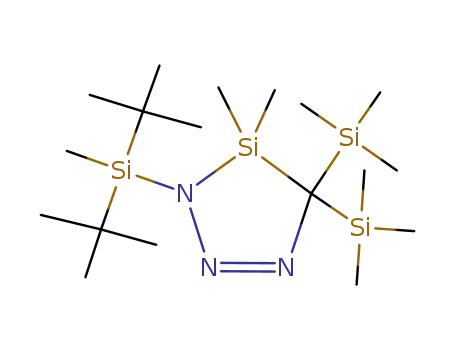 Molecular Structure of 108148-60-3 (1,2,3-Triaza-4-silacyclopent-1-ene,
3-[bis(1,1-dimethylethyl)methylsilyl]-4,4-dimethyl-5,5-bis(trimethylsilyl)-)