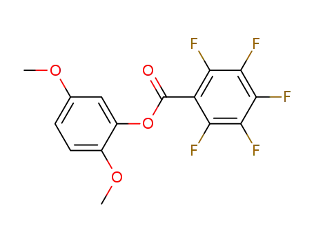 Molecular Structure of 98040-87-0 (Benzoic acid, pentafluoro-, 2,5-dimethoxyphenyl ester)