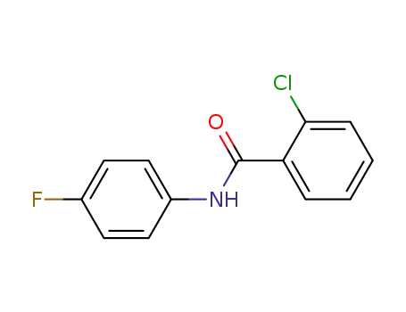 Molecular Structure of 153386-06-2 (2-Chloro-N-(4-fluorophenyl)benzaMide, 97%)
