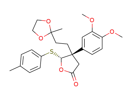 (4R,5R)-4-(3,4-Dimethoxy-phenyl)-4-[2-(2-methyl-[1,3]dioxolan-2-yl)-ethyl]-5-p-tolylsulfanyl-dihydro-furan-2-one