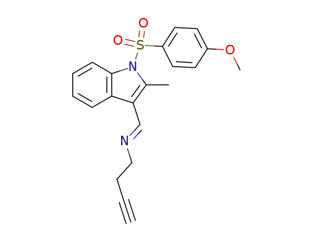 But-3-ynyl-[1-[1-(4-methoxy-benzenesulfonyl)-2-methyl-1H-indol-3-yl]-meth-(E)-ylidene]-amine