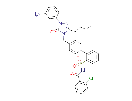 2-(3-aminophenyl)-5-n-butyl-4-[[2'-[N-(2-chlorobenzoyl)sulfamoyl]biphenyl-4-yl]methyl]-2,4-dihydro-3H-1,2,4-triazol-3-one
