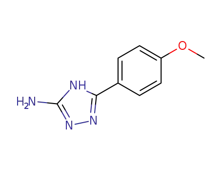 Molecular Structure of 54464-14-1 (5-(4-Methoxyphenyl)-4H-1,2,4-triazol-3-amine)