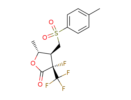 (+/-)-(2R,3S,4S)-2-fluoro-3-tosylmethyl-2-trifluoromethyl-4-pentanolide