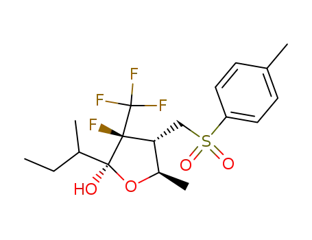 (2S,3S,4R,5R)-2-sec-Butyl-3-fluoro-5-methyl-4-(toluene-4-sulfonylmethyl)-3-trifluoromethyl-tetrahydro-furan-2-ol