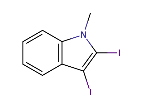Molecular Structure of 180623-97-6 (1H-Indole, 2,3-diiodo-1-methyl-)