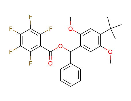 1-(4'-tert-butyl-2',5'-dimethoxy)phenylbenzyl pentafluorobenzoate