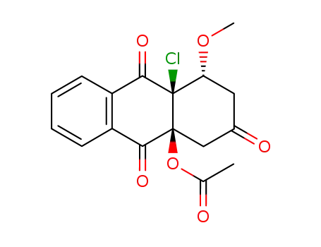 (4α,4aβ,9aβ)-9a-acetoxy-4a-chloro-4-methoxy-3,4,4a,9a-tetrahydroanthracene-2,9,10(1H)-trione