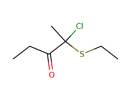 2-chloro-2-(ethylthio)-3-pentanone