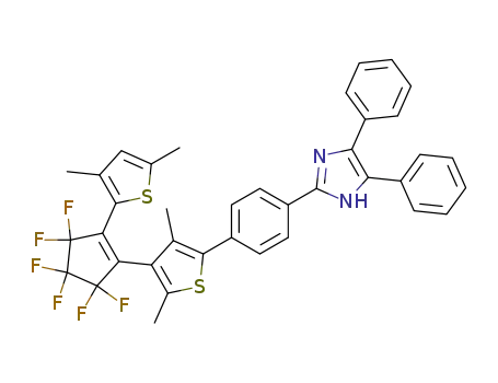 1-(3,5-dimethyl-2-thienyl)-2-[2,4-dimethyl-5-(2'',4'',5''-triphenylimidazol-4'-yl)-3-thienyl]perfluorocyclopentene