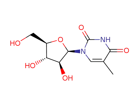Molecular Structure of 605-23-2 (THYMINE-BETA-D-ARABINOFURANOSIDE)