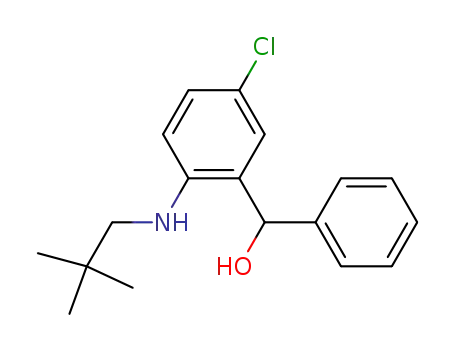 Molecular Structure of 184882-04-0 (Benzenemethanol, 5-chloro-2-[(2,2-dimethylpropyl)amino]-a-phenyl-)