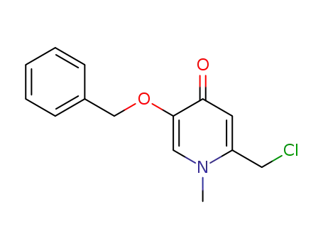 Molecular Structure of 586345-73-5 (4(1H)-Pyridinone, 2-(chloromethyl)-1-methyl-5-(phenylmethoxy)-)