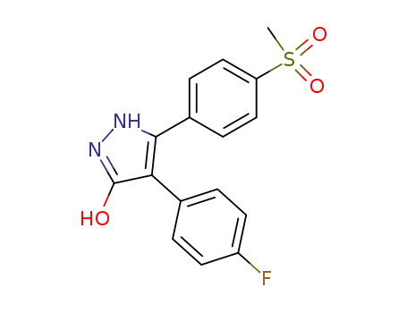 4-(4-fluorophenyl)-5-(4-methylsulfonylphenyl)-3-hydroxypyrazole