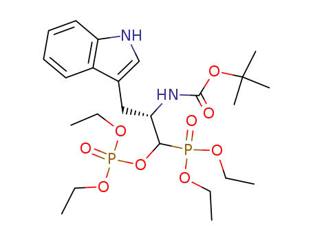[2-tert-butoxycarbonylamino-1-(diethoxy-phosphoryloxy)-3-(1H-indol-3-yl)-propyl]-phosphonic acid diethyl ester