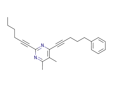 2-hex-1-ynyl-4,5-dimethyl-6-(5-phenyl-pent-1-ynyl)-pyrimidine
