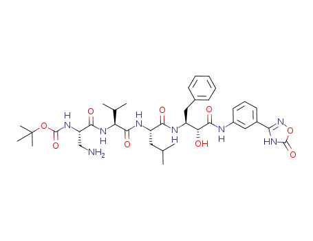 {(S)-2-Amino-1-[(S)-1-((S)-1-{(1S,2R)-1-benzyl-2-hydroxy-2-[3-(5-oxo-4,5-dihydro-[1,2,4]oxadiazol-3-yl)-phenylcarbamoyl]-ethylcarbamoyl}-3-methyl-butylcarbamoyl)-2-methyl-propylcarbamoyl]-ethyl}-carbamic acid tert-butyl ester