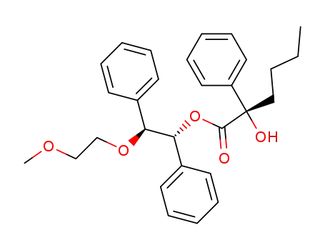 (S)-2-hydroxy-2-phenylhexanoic acid, (1R,2S)-2-(2-methoxyethoxy)-1,2-diphenylethyl ester
