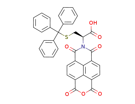 2-(1,3,6,8-tetraoxo-1,3,6,8-tetrahydro-2-oxa-7-aza-pyren-7-yl)-3-tritylsulfanyl-propionic acid
