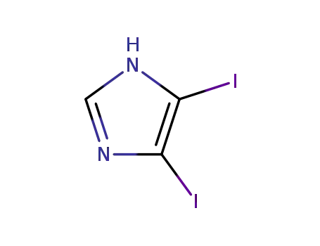 Molecular Structure of 15813-09-9 (4,5-Diiodo-1H-Imidazole)