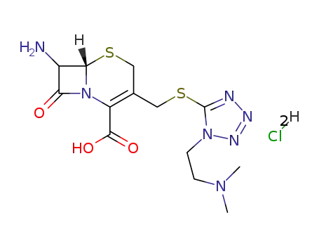 7-amino-3-[1-(2-N,N-dimethylaminoethyl)-1H-tetrazol-5-yl]thiomethyl-3-cephem-4-carboxylic acid dihydrochloride