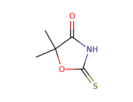 Molecular Structure of 6453-39-0 (5,5-Dimethyl-2-thioxooxazolidin-4-one)