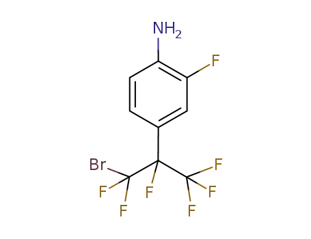 2-fluoro-4-(1-bromo-1,1,2,3,3,3-hexafluoro-2-propyl)aniline