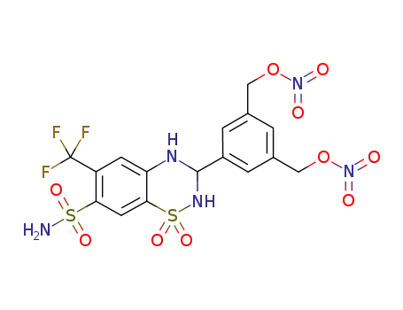 2H-1,2,4-benzothiadiazine-7-sulfonamide-3-[3,5-bis[(nitrooxy)methyl]phenyl]-3,4-dihydro-6-(trifluoromethyl)-1,1-dioxide