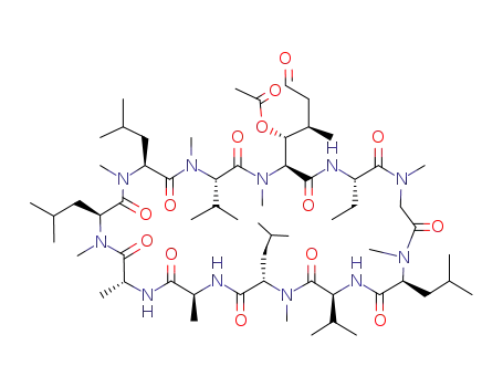 Molecular Structure of 121584-52-9 (6-[(3R,4R)-3-(Acetyloxy)-N,4-dimethyl-6-oxo-L-norleucine] Cyclosporin A)