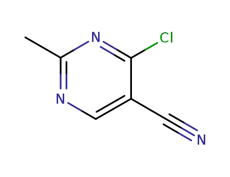 Molecular Structure of 38875-74-0 (4-Chloro-2-MethylpyriMidine-5-carbonitrile)
