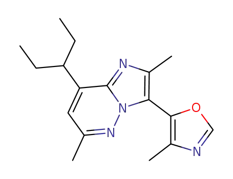 8-(1-ethyl-propyl)-2,6-dimethyl-3-(4-methyl-oxazol-5-yl)-imidazo[1,2-b]pyridazine