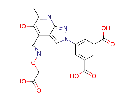 5-[4-(carboxymethoxyimino-methyl)-5-hydroxy-6-methyl-pyrazolo[3,4-b]pyridin-2-yl]-isophthalic acid