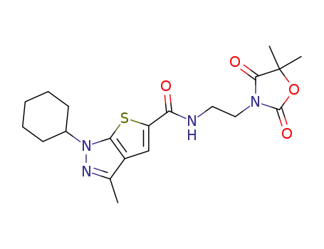 1-Cyclohexyl-N-[2-(5,5-dimethyl-2,4-dioxo-1,3-oxazolidin-3-yl)-ethyl]-3-methyl-1H-thieno[2,3-c]pyrazole-5-carboxamide