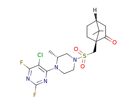 (1S,4R)-1-({[(3R)-4-(5-chloro-2,6-difluoro-4-pyrirnidinyl)-3-methyl-1-piperazinyl]sulfonyl}methyl)-7,7-dimethylbicyclo[2.2.1]heptan-2-one