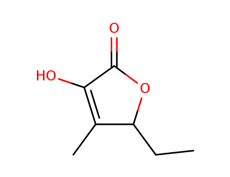 698-10-2,3-Hydroxy-4-methyl-5-ethyl-2(5H)furanone,2-Hexenoicacid, 2,4-dihydroxy-3-methyl-, g-lactone (6CI,7CI);3-Hydroxy-4-methyl-5-ethyl-2(5H)-furanone;Abhexone;Homosotolone;a-Hydroxy-b-methyl-Da,b-g-hexenolactone;a-Hydroxy-b-methyl-g-hexenolactone;