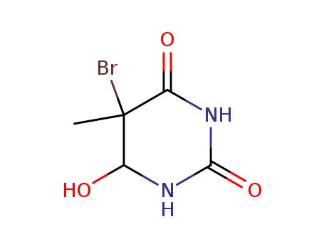 2,4(1H,3H)-Pyrimidinedione, 5-bromodihydro-6-hydroxy-5-methyl-