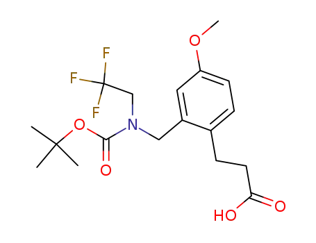 2-[N-(tert-butoxycarbonyl)-N-(2,2,2-trifluoroethyl)aminomethyl]-4-methoxydihydrocinnamic acid