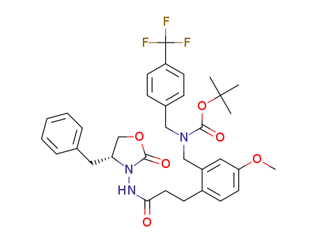 (R)-4-Benzyl-2-oxazolidinonyl 2-[N-(tert-butoxycarbonyl)-N-(4-trifluoromethylbenzyl) aminomethyl]-4-methoxydihydrocinnamide