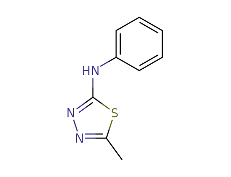 Molecular Structure of 7159-68-4 (1,3,4-Thiadiazol-2-amine, 5-methyl-N-phenyl-)
