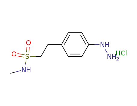Molecular Structure of 42381-27-1 (4-Hydrazino-N-methylbenzeneethanesulfonamide hydrochloride)