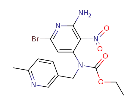 (2-amino-6-bromo-3-nitropyridin-4-yl)-(6-methylpyridin-3-ylmethyl)carbamic acid ethyl ester