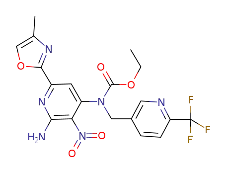 [2-amino-6-(4-methyl-oxazol-2-yl)-3-nitro-pyridin-4-yl]-(6-trifluoromethyl-pyridin-3-ylmethyl)-carbamic acid ethyl ester