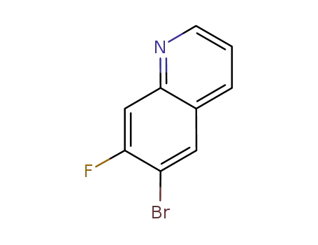 Molecular Structure of 127827-52-5 (6-Bromo-7-fluoroquinoline)