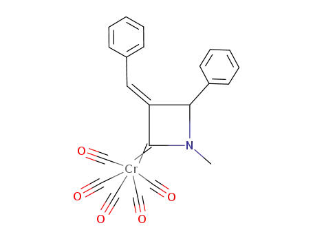 {3(E)-benzylidene-1-methyl-4-phenylazetidinylidene}-pentacarbonylchromium(0)