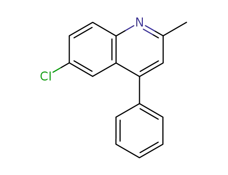 Molecular Structure of 22609-12-7 (Quinoline, 6-chloro-2-methyl-4-phenyl-)