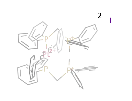 trans-(Pt(CCPh)2(Ph2PCH2PPh2Me)2)I2