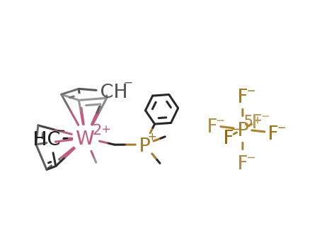 (η-C5H5)2W(CH3)(CH2P(CH3)2C6H5)PF6