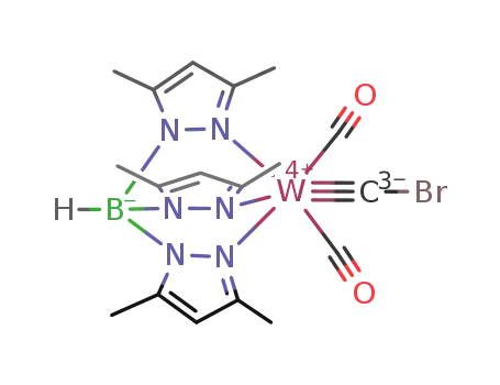 [W(hydrotris(3,5-dimethylpyrazolyl)borate)(CO)2(η(1)-CBr)]