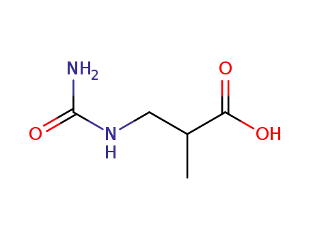 Molecular Structure of 2905-86-4 (3-(carbamoylamino)-2-methyl-propanoic acid)